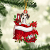 Saluki In Gift Bag Christmas Ornament GB114