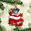 Lhasa Apso In Gift Bag Christmas Ornament GB141