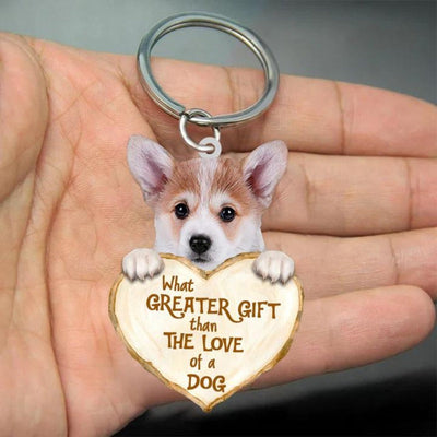 Corgi What Greater Gift Than The Love Of A Dog Acrylic Keychain GG039