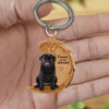 Black Pug Forever In My Heart Acrylic Keychain FK021
