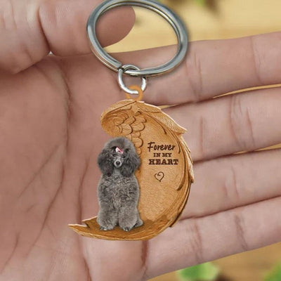 Poodle Forever In My Heart Acrylic Keychain FK070
