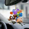 Cavalier King Charles Spaniel Fly With Bubbles Car Hanging Ornament BC004