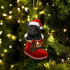 Scottish Terrier In Santa Boot Christmas Hanging Ornament SB122