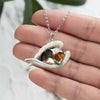 Beagle Sleeping Angel Stainless Steel Necklace SN016