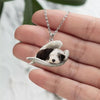 Old English Sheepdog Sleeping Angel Stainless Steel Necklace SN085