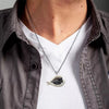 Black Boxer Sleeping Angel Stainless Steel Necklace SN116