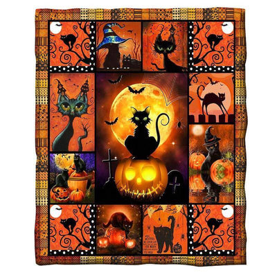 Black Cat G004 Halloween Quilt