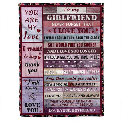 To My Girlfriend - From Boyfriend - B200 - Premium Blanket