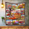 Country Roads Take Me Home - Red Truck A299 Premium Blanket