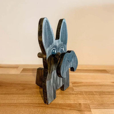 Handmade Glasses Stand F254 Lovely Schnauzer