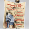 To My Wife - From Husband  - F009 - Premium Blanket