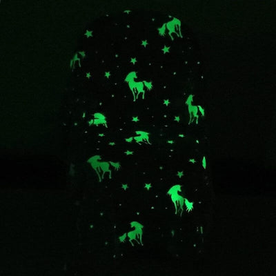 Glow in The Dark Throw Blanket - B105 - Luminous Unicorns Premium Blanket