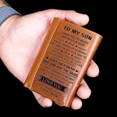 Mom To Son - You Will Never Lose - Tri-fold Wallet
