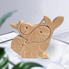 Yellow Whale Family Handmade Wooden 3D Puzzle